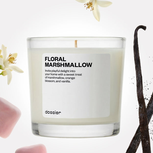 Floral Marshmallow Candle
